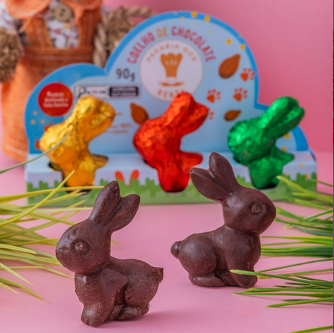 Trio de Coelhinho de chocolate