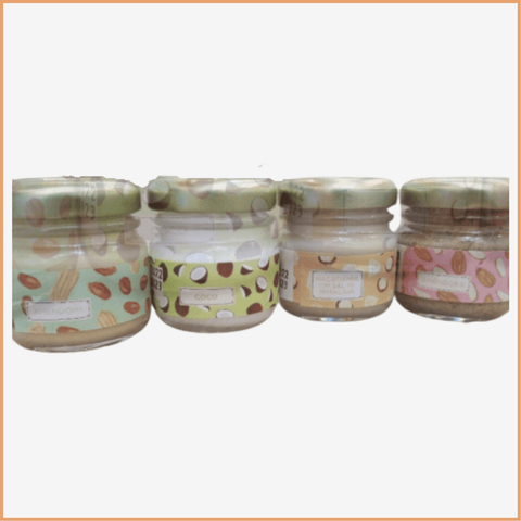 Quatro mini pastinhas nos sabores amendoim, amêndoas, coco e castanha de caju. Acompanhamento saudável, sem açúcar e clean label para toda a família.