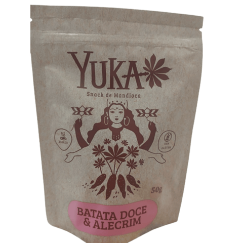 Yuka batata-doce e alecrim e açafrão salgadinho clean label e sem açúcar para toda a família