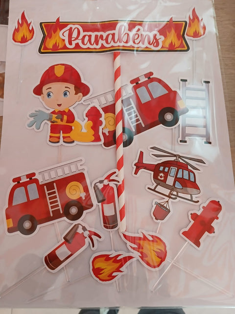 Cake Topper Bombeiro